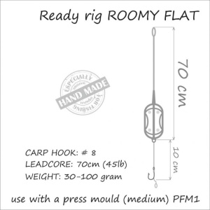 Montura Orange Carp Rig Roomy Flat 50g - Img 5
