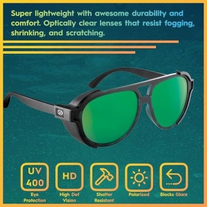 Ochelari Flying Fisherman Legasea Emerald Toroise Amber-Green Mirror - Img 3
