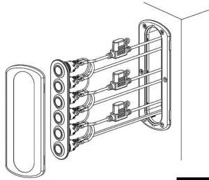 Panou electric din fibra de carbon Osculati 12V IP66 cu otel inox 316, 6 intrerupatoare 20A si LED rosu sau albastru.