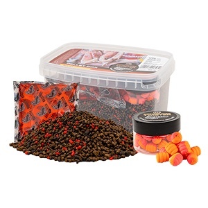Benzar Mix Summer Pellet Box + Wafters Benzar Twister – kit complet pentru method feeder, cu pelete gata de umectare, aditiv lichid inclus și wafters bonus, ideal pentru partide rapide și eficiente