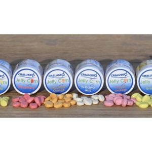 Porumb artificial Cralusso Jelly Corn ecologic, cu consistență maleabilă și aromă intensă eliberată până la 6 ore, ideal pentru method feeder și pescuit la crap.