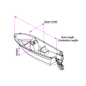 Prelată barcă consolă centrală Oceansouth MA 204 – Prelată semi-custom premium pentru staționare, iernare și transport pe peridoc, fabricată din pânză impermeabilă ATLAS Marine 280 g/m² cu protecție UV UPF 50+ și fantă conică de aerisire