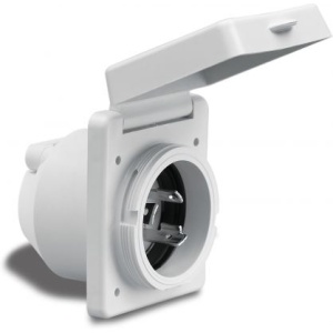 Priză Marină Osculati 220V, 30A, Dreptunghiulară, Albă, IP56