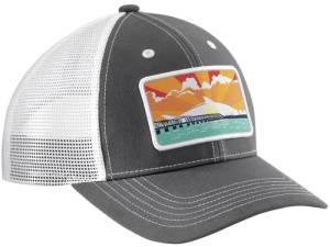 Sapca Flying Fisherman Sunrise Tarpon Trucker Charcoal White