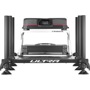 Scaun Modular Trabucco Ultra SBX36 WHT – vedere cadru aluminiu hidroformat, picioare 36mm și pedană glisantă antiderapantă.