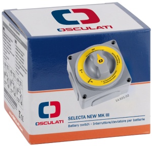 Selector baterii Osculati MK III 300/450A – Control profesional dual-circuit și paralel de urgență pentru ambarcațiuni moderne.