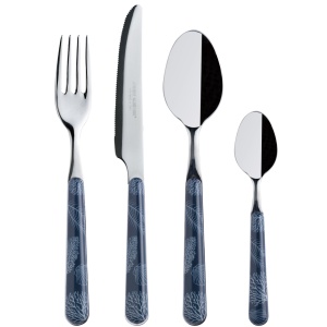 Set 24 Tacâmuri Antialunecare din Inox Living Marine Business, Mânere Antiderapante, 6 Persoane