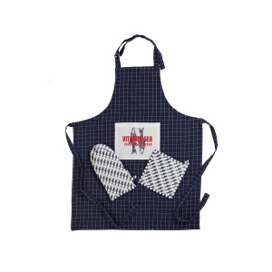 Set Șorț de Bucătărie și 2 Mănuși Pot Holders Vitamin Blue Marine Business