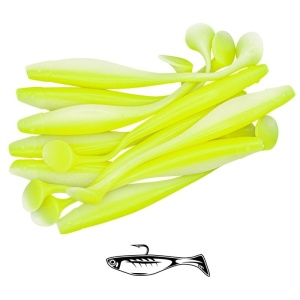 Shad soft Fast Strike Huky Kuky 13.5cm 5bucati plic blister rigid pentru salau si stiuca.