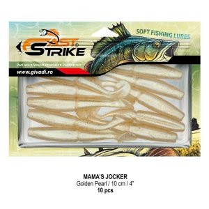 Shad Fast Strike Mama's Jocker 10cm cu corp segmentat și silicon impregnat cu aromă.