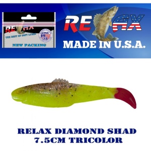 Shad Relax Diamond Tricolor 7.5cm 10buc/plic TC264 - Img 2