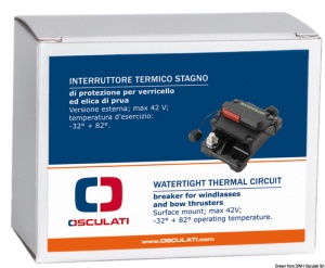 Siguranta si comutator automat de mare putere Osculati 60-200A cu protectie IP67 si certificare SAE J1171.