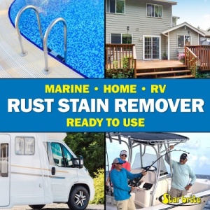 Star Brite Rust Stain Remover Spray – Soluția rapidă și eficientă pentru eliminarea petelor de coroziune, protejând în același timp integritatea finisajelor de pe barca sau rulota ta.