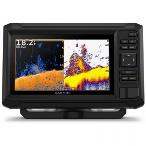 Garmin Echomap UHD2 72CV chartplotter sonar de 7 inch cu traductor GT20 și funcții CHIRP ClearVü pentru pescuit precis.
