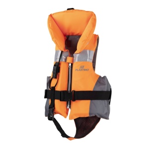 Vestă de Salvare Copii Plastimo Kid'O 100N Portocalie, Spumă Polietilenă, EN ISO 12402-4