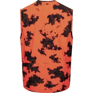 Vestă de vânătoare de înaltă vizibilitate pentru goană Blaser Kalle Vest Blaze Orange Camo certificată DIN EN 17353.