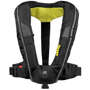 Vesta Salvare Spinlock Deckvest Lite+ 170N, Ham de Siguranta Integrat Soft Loop, Peste 50kg, Umflare Automata, Black