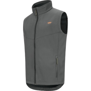Vestă vânătoare softshell bărbați Blaser Softshell Vest 23 Anthracite cu interior din fleece și guler înalt.