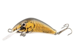 Vobler Hunter Nano 3.5cm 2.5g sinking Gold Orange