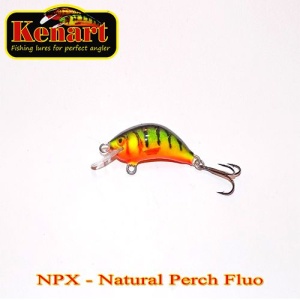 Vobler Kenart Hunter 2cm 1.5g floating Natural Perch Fluo
