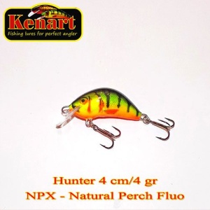 Vobler Kenart Hunter 4cm 4g F Natural Perch Fluo