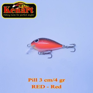 Vobler Kenart Pill 3cm 4g Sinking Red