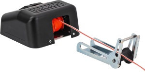 Troliu electric de proză pentru barcă Stronger Steelhands 20, realizat din oțel galvanizat rezistent, echipat cu rolă de ghidaj integrată, cablu de ancorare de 30m și carcasă neagră de protecție, optimizat pentru ancore de până la 8kg.