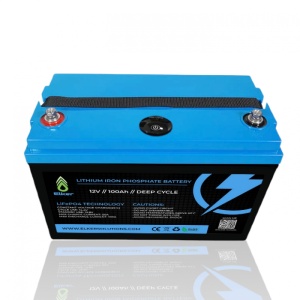 Baterie Elker LiFePO4 Lithium Battery 12v 100Ah Cu BMS Si LCD Indicator - Img 2