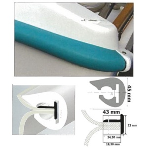Brau Acostare PVC 45mm, Rola 12m (Negru, Alb, Gri)