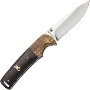 Briceag Browning Buckmark Hunter, Oțel 8Cr14MoV, Lemn & Zytel, 76mm