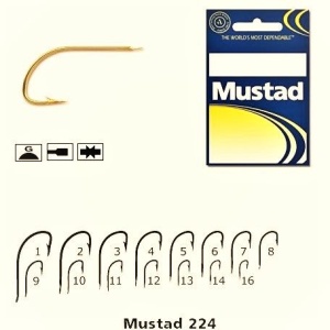 Carlige Mustad Cristal Auriu 224 10buc/plic Nr 2