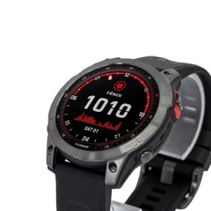 Ceas Garmin Fenix 7X Solar Slate Grey Cu Curea Neagră - Img 2