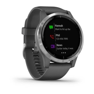 Ceas Garmin Vivoactive 4 Shadow Grey Cu Carcasă Argintie - Img 8