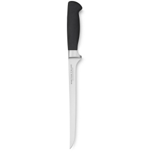 Cuțit Marttiini Kide Filleting – Lamă flexibilă de 210mm din oțel inox german forjat 1.4116, mâner ergonomic din Santoprene® și design de înaltă precizie fabricat în Finlanda.