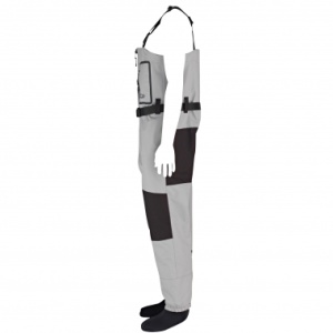 Daiwa D-Vec Breathable Zipped Waders detaliu fermoar YKK si material respirabil 4 straturi.