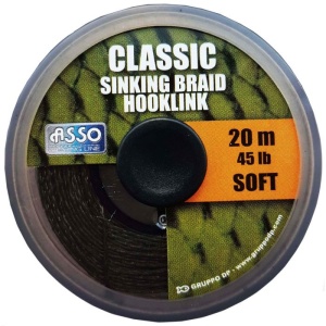 Fir Textil Cu Camasa Asso Classic Soft Sinking Braid Hooklink Green 20m