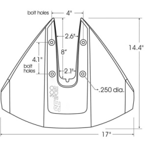 Hydrofoil SE Sport 300 pentru motoare de 40 - 300 CP – Stabilizator nautic fabricat în SUA, echipat cu funcția brevetată Turbo Trac și kit de montaj din oțel inox.