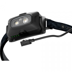 Lanterna frontală Ledlenser HF4R Core Black 500 lumeni cu încărcare magnetică