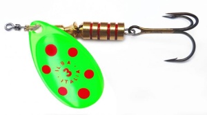 Lingurita Rotativa Ilba Tondo Fluo Lime/Red Nr0 2g - Img 2