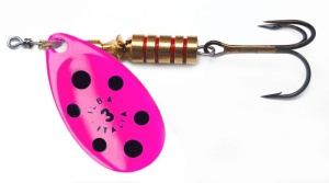 Lingurita Rotativa Ilba Tondo Fluo Pink Fluo/Black Nr2 5g - Img 2