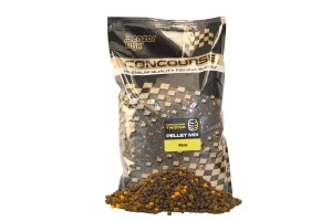 Micropelete Benzar Concourse Twister 2–4mm – micropelete pentru method feeder cu dublu diametru, făinuri de pește și culori contrastante, concepute pentru atracție rapidă și menținere eficientă pe vad