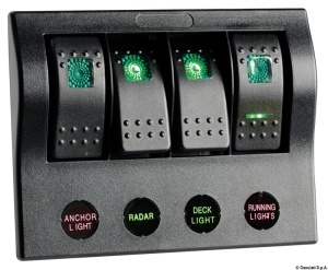 Panou Electric 12V Sea World Osculati cu Sigurante Automate IP66 (4 sau 6 Canale)