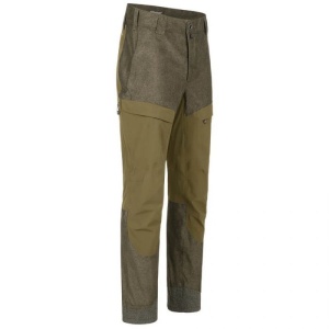 Pantaloni Blaser Ake Vintage Olive Melange/Black, impermeabili și respirabili, cu întărituri Kevlar® și ventilații laterale, proiectați pentru vânătoare și activități outdoor solicitante.