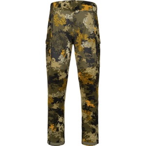 Pantaloni vânătoare Blaser Silence 2L Camo impermeabili cu camuflaj HunTec și fermoare de ventilație.