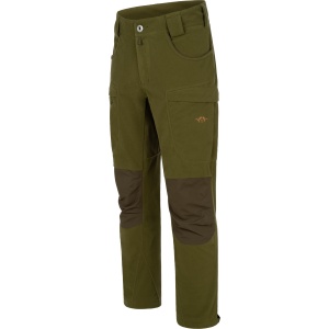 Pantaloni vânătoare Blaser Silence 2L Dark Olive Dark Brown impermeabili și silențioși cu fante de aerisire.