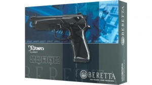 Pistol airsoft CO2 Umarex Beretta 90TWO 6mm cu sistem Non-Blowback, șină Picatinny protejată și încărcător de 15 BB.
