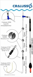 Plută culisantă Cralusso Control Match cu sistem telescopic de calibrare, corp din policarbonat și sensibilitate extremă, ideală pentru pescuit match de precizie și competiție 