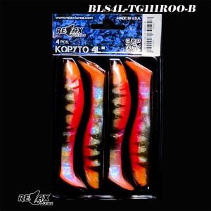 Relax Kopyto 4L Tiger 10cm, Naluci Soft Spinning, 4buc/blister Culoare TG111ROO