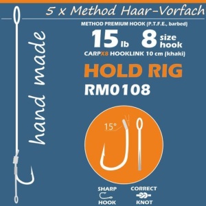 Rig Feeder Orange Series 1 Method Hair Rigs 10cm 15lbs Nr 10 - Img 7