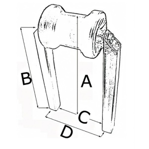 Rolă Centrală Mare Peridoc cu Suport – Detaliu tub zincat de 40x40mm și rolă ranforsată pentru susținerea optimă a ambarcațiunilor grele.